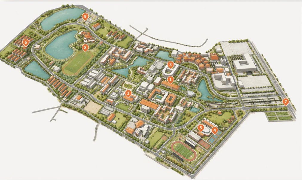แผนที่รวมสถานที่จัดงาน