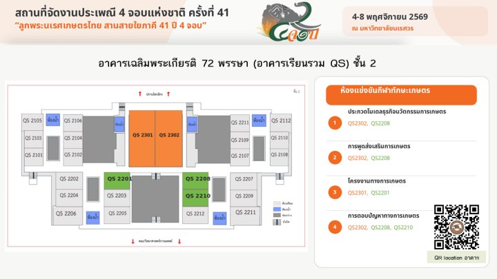 อาคารเรียนรวม QS ชั้น 2 — ห้องแข่งขัน